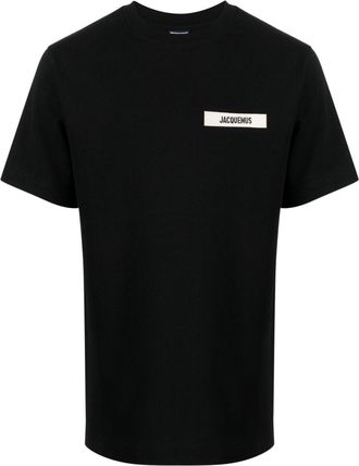 Jacquemus logo-patch cotton T-shirt - men - Cotton/RDS Product Name: BLACK ORCHID EDP Division: TF (TOM FORD BEAUTY) ALCOHOL DENAT. - 3XL