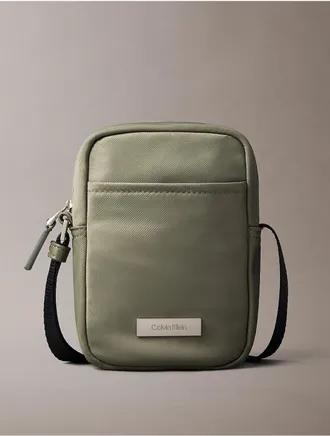 Calvin Klein Mens Slim Reporter Bag - Green