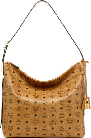 MCM Aren Hobo in Visetos in Cognac at Nordstrom