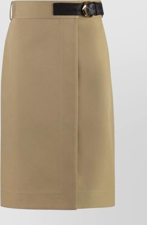 Bottega Veneta cotton wrap skirt with belt and buckle