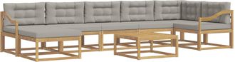 vidaXL Conjunto De Sof&aacute;s De Exterior 8 Uds. Blanco Y Gris Claro Vidaxl