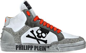 Philipp Plein Strass Retrokickz TM Hi-Top Sneakers - unisex - Leather - 37 - White