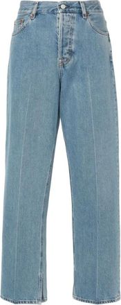 Gucci Straight Jeans met lage taille - Dames - Regular Fit Jeans - Blauw - W28 - Katoen - Jeans