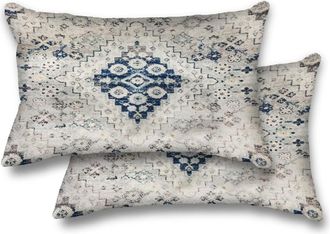 OEM Un Juego De Fundas De Coj&iacute;n Decorativas De Estilo Turco-persa Bohemio, De 12x20 Pulgadas, Con Estampado Vintage, Ideales Para Sof&aacute;s, Bancos Y Dormitor