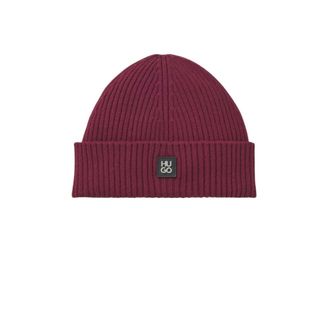 HUGO BOSS Xola Metal Beanie - Accessories - unisex - Rojo - ONE SIZE