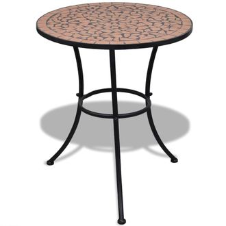 vidaXL Bistro Table Terracotta 23.6 Mosaic, 41528