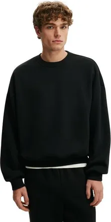 Cotton On Mens Relaxed Crew Sweater in Black at Nordstrom, Size Xx-Large