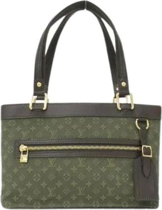 Louis Vuitton Pre-owned Handbags, female, Green, Size: ONE SIZE Pre-owned Vintage Canvas Handbag