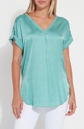 Lyssé Santorini V-Neck Top in Larimar at Nordstrom Rack, Size X-Small