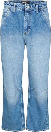 Kangol Denim boyfriend-jeans met patches voor dames (Blauw)