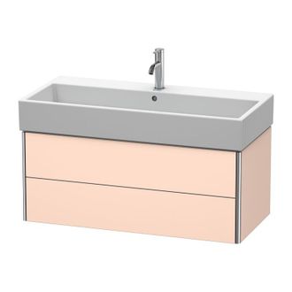 Duravit Duravit Xsquare Mueble De Pared 98.4x 46.0 Cm, 2 Cajones, Para Lavabo Vero Air 235010, Color (frente/cuerpo): Albaricoque Perla Seda Laca Mate - Xs419