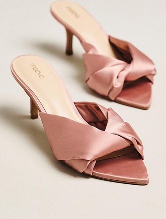 Maeve Satin Mule Heels