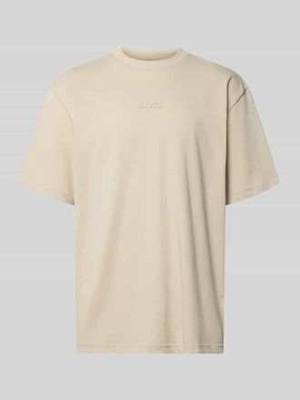 HUGO BOSS Regular Fit T-Shirt aus reiner Baumwolle Modell TEE 10 in Sand, Gr&ouml;&szlig;e XXXL