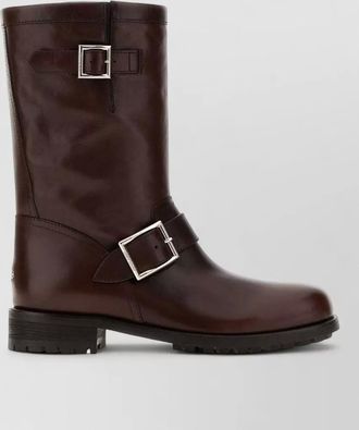 Jimmy Choo London leather biker boots