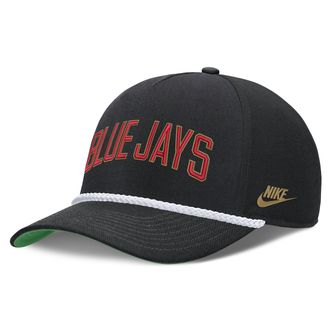 Nike Toronto Blue Jays Rise Nike Mens MLB Adjustable Hat in Black | NB4508ZETBJ-D8K