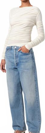 A Gold E Tania Twist Tee In Oatmilk