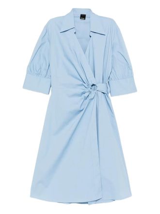 Pinko logo-embroidered midi skirt - Blu