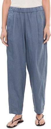 Eileen Fisher Organic Linen Ankle Pleated Lantern Pants Womens Clothing Flint : XS 28