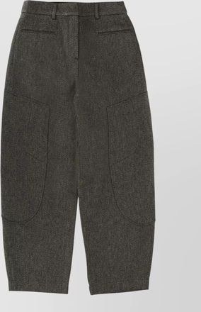 Ganni wide leg trousers belt loops pockets