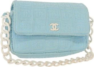 Chanel Pre-owned Shoulder Bags, female, Blue, Size: ONE SIZE Pre-owned Vintage Shoulder Bag