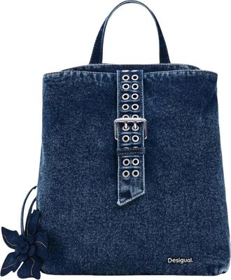 Desigual Back_Curio Backpack - Dames - Rugzakken - Blauw - ONE Size - Denim - Tassen