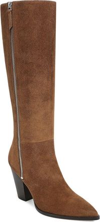 Veronica Beard Levanne Leather Knee High Boot in Chestnut Suede at Nordstrom, Size 8.5