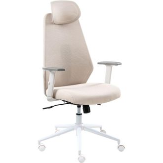 Beliani Silla De Oficina Multifuncional Tapicer&iacute;a De Malla Reposabrazos Y Reposacabezas Ajustables Ajuste De La Altura Del Asiento Base Giratoria Inclinaci&oacute;n 