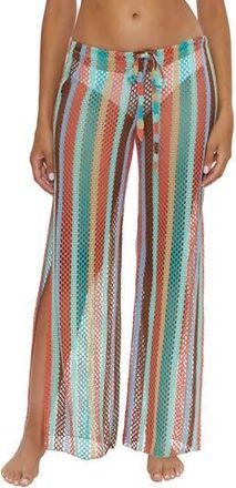 BECCA by Rebecca Virtue Paradise Open Knit Cover-Up Pants in Mineral Multi at Nordstrom Rack, Size Large