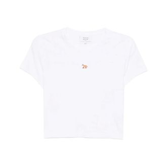 Maison Kitsun&eacute; T-Shirts, female, White, Size: 2XS Crew Neck T-Shirt