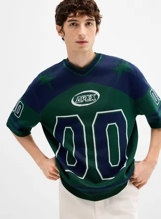 Djab Mens Athletic-inspired jacquard knit jersey