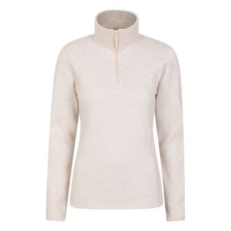 Mountain Warehouse Dames/Dames Idris Half Zip Fleece Top (Beige)