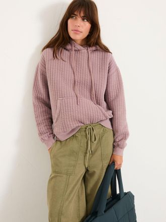 Fat Face FatFace Elvy Lilac Purple Quilted Hoodie