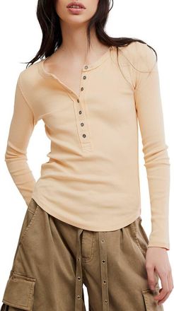 Free People We The Free Jamie Henley Top in Peachy Keen at Nordstrom, Size X-Large