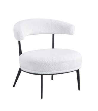 Home Heavenly Pack de 2 butacas tapizadas en teddy en color blanco 69 x 70 x 66 cm