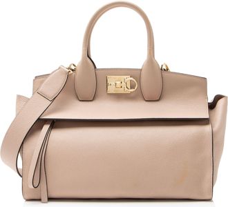 Ferragamo Leather Studio Large Satchel