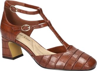 Bella Vita Harpswell Ankle Strap Pump in Tan Croco at Nordstrom, Size 7.5
