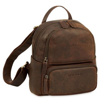 STILORD Sue Leather Backpack for Women - Small Elegant Ladies Backpack - Mini Daypack for City, Travel and Leisure - Anti-Theft Genuine Leather Rucksack Bag W