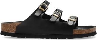Birkenstock Florida Fresh - Dames - Sandalen - Zwart - 38 EU - Leer - Schoenen