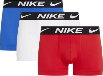 Nike Heren Essential Micro Dri-FIT Boxershorts (Set van 3) (Rood/Wit/Blauw)