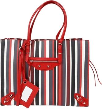 Balenciaga Pre-owned Tote Bags, female, Multicolor, Size: ONE SIZE Pre-owned Papier B4 Size Tote Shoulder Bag