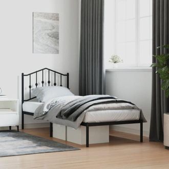 vidaXL Giroletto con Testiera in Metallo Nero 80x200 cm - Vidaxl