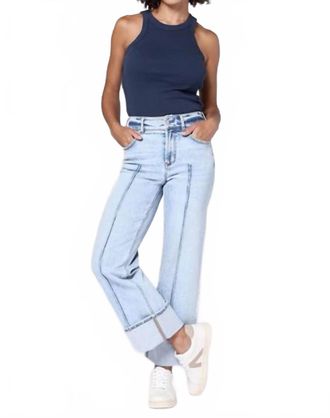 Dear John Denim Holly High Rise Cuffed Jeans In Lake Shore