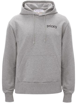 J.W.Anderson Prickly hoodie met tekst - Grijs
