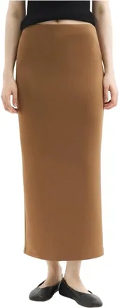 Max Mara Rokken, Dames, Bruin, S, Rechte Maxi Rok