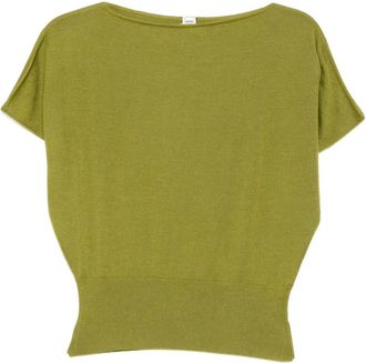 Hermès Top con scollo a barca - Verde