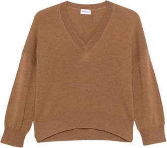 Marella V-neck Truien - Dames - V-hals truien - Bruin - L - Truien & Vesten