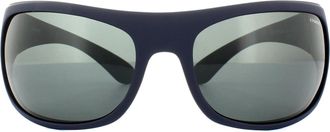 Polaroid Sport Wrap unisex mat donkerblauw grijs gepolariseerde zonnebril