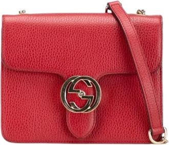 Gucci Pre-owned Crossbody Bag - Dames - Vintage Schoudertas - Rood - ONE Size - Leer - Vintage