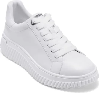 DKNY Lobeco Platform Sneaker in White at Nordstrom, Size 7.5