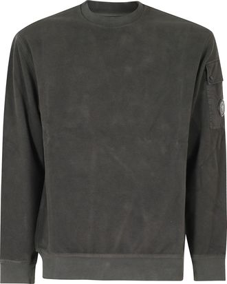 C.P. Company Raven Diagonal Fleece Crew Neck Sweatshirt
